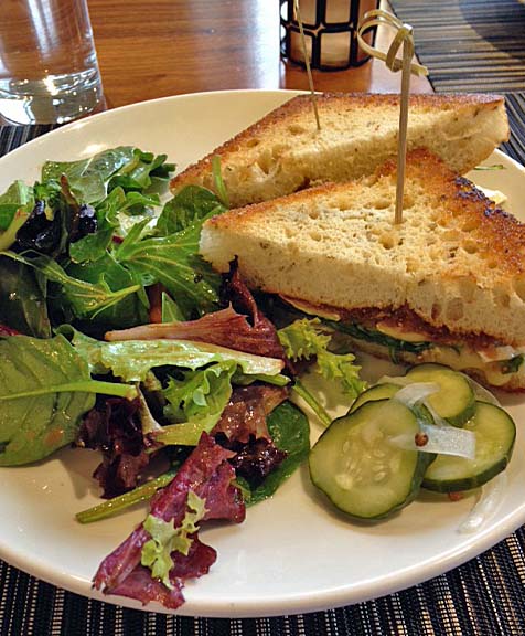 Grilled cheese with side salad.